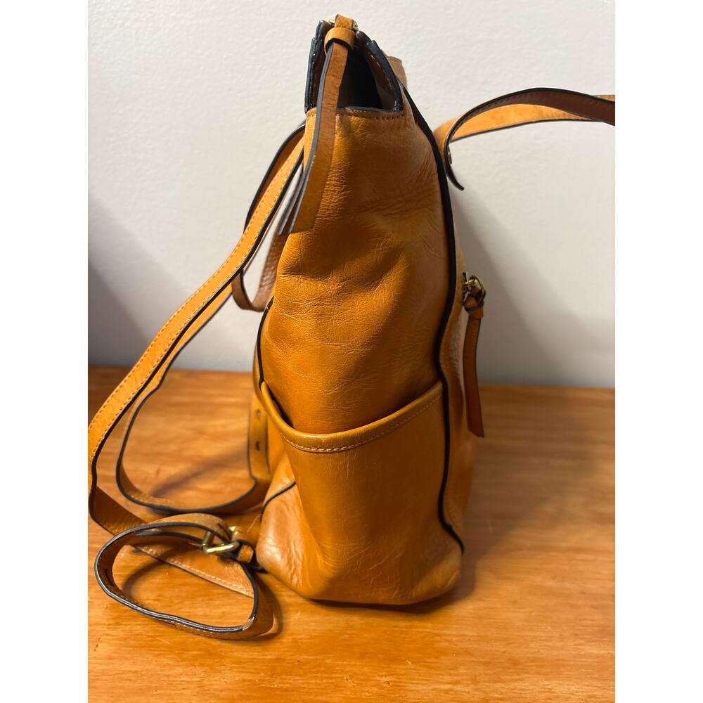 LODIS TAN NATURAL LEATHER Purse Catalina Backpack Medium Size Leather - Picture 4 of 10